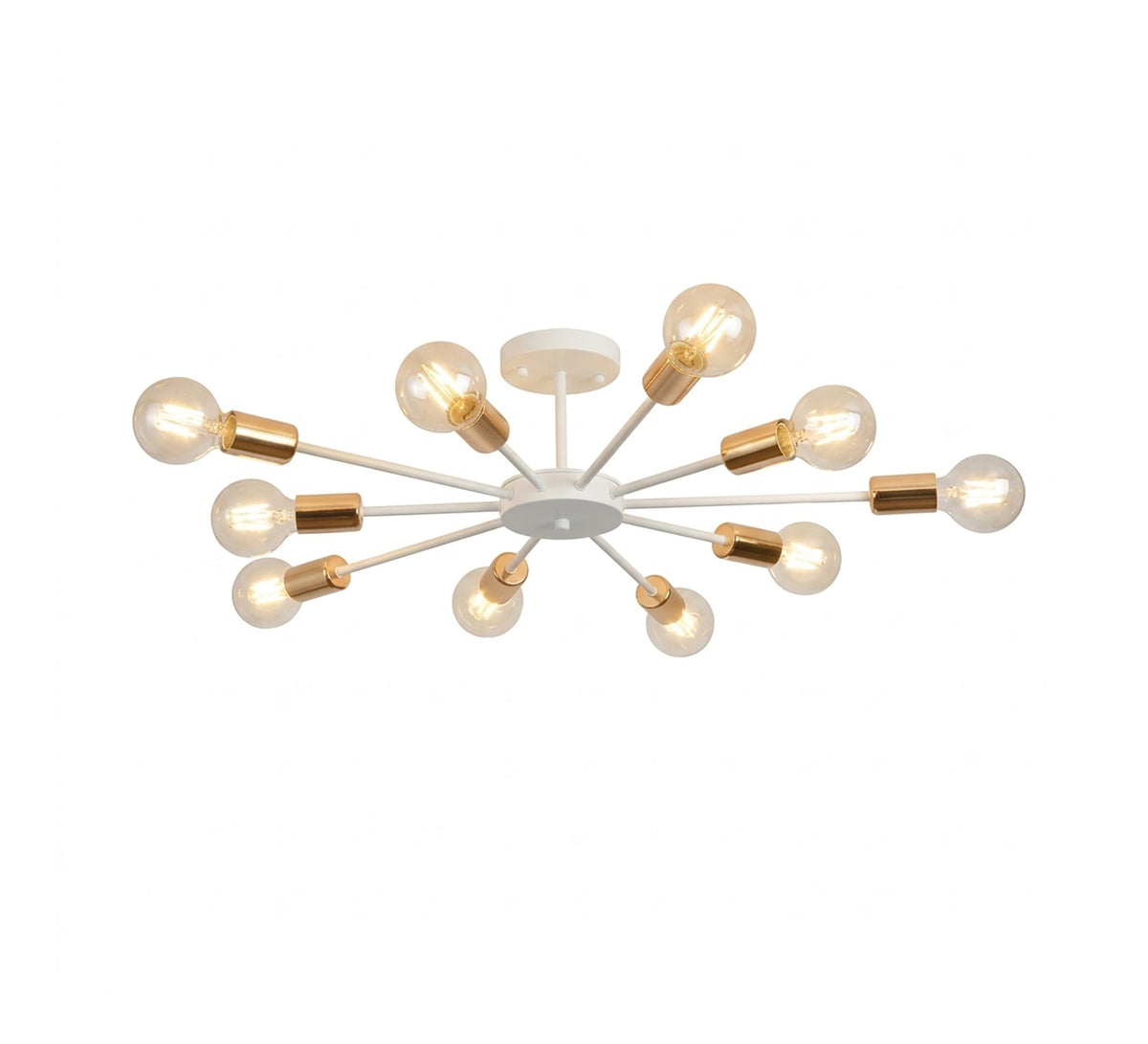 10-arm white chandelier with innovative lighting - Vitrine Furniture - Ceiling lights