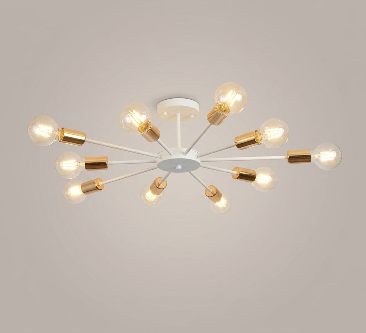 10-arm white chandelier with innovative lighting - Vitrine Furniture - Ceiling lights