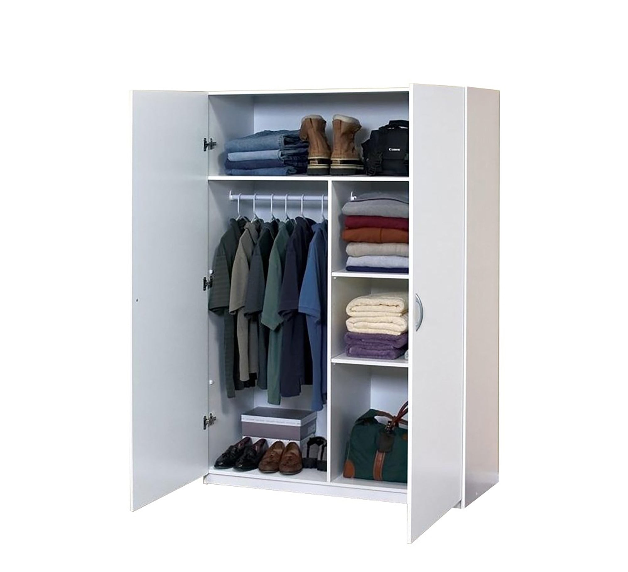 100 white wardrobe with two doors - Vitrine Furniture - Furniture