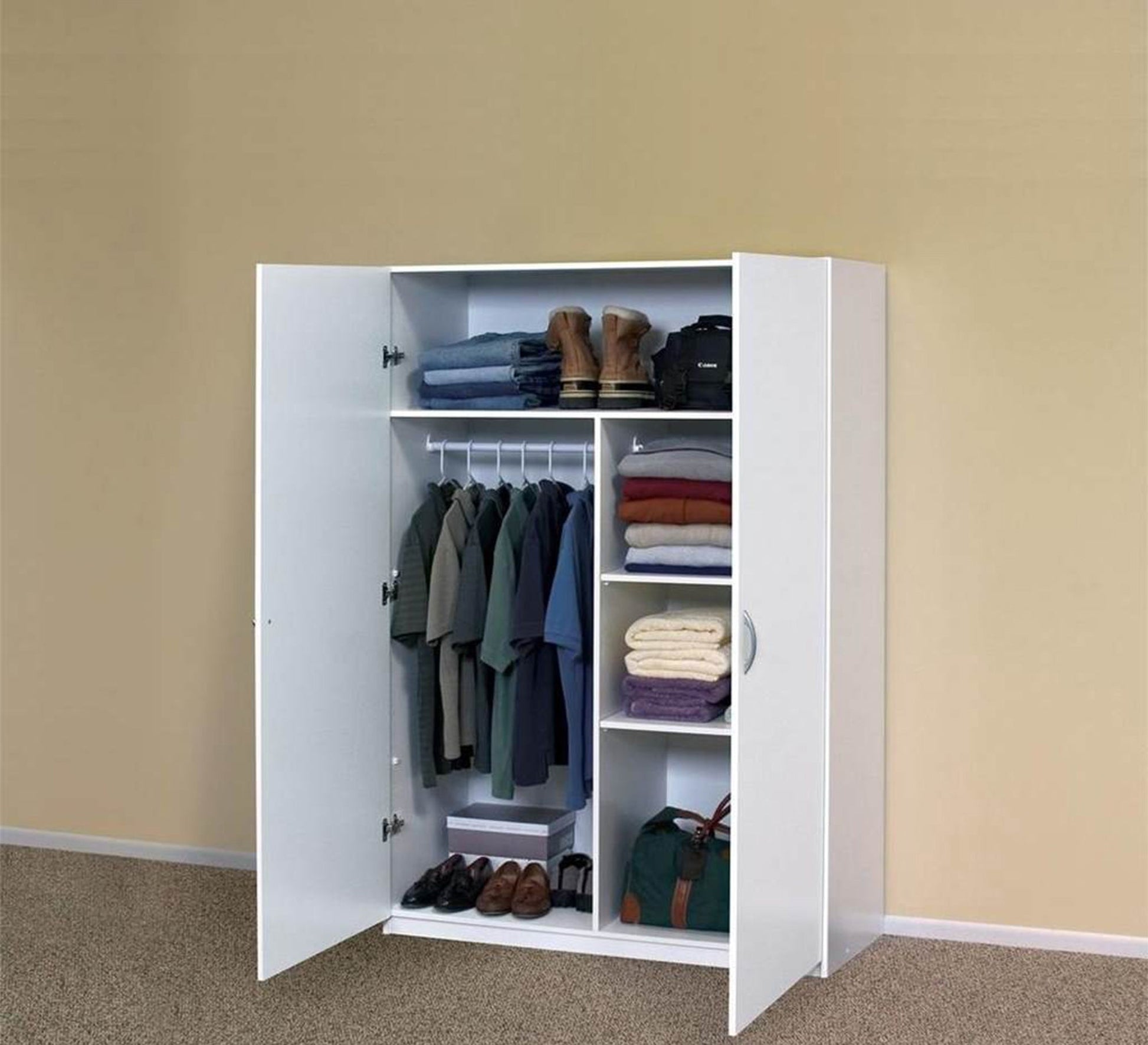 100 white wardrobe with two doors - Vitrine Furniture - Furniture