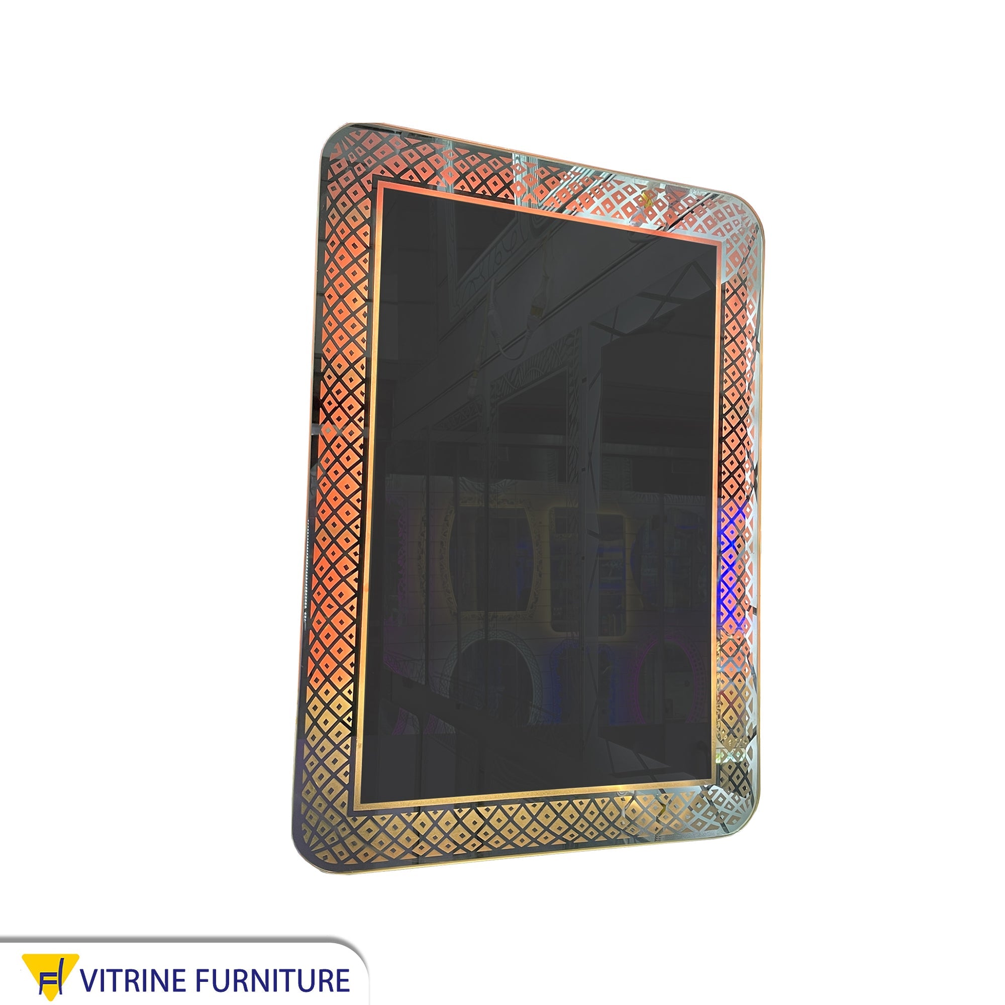 Square shape graphical LED mirror