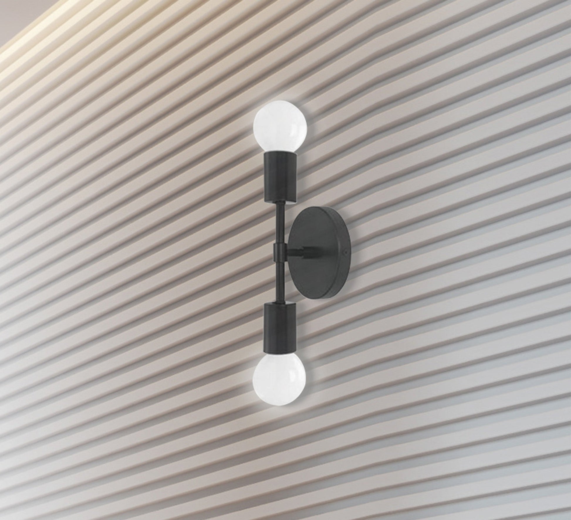 2 Black Wall Sconce - Vitrine Furniture - Lighting