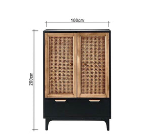 2 - Door Wardrobe, External Drawers, Space - Saving - Vitrine Furniture - Furniture