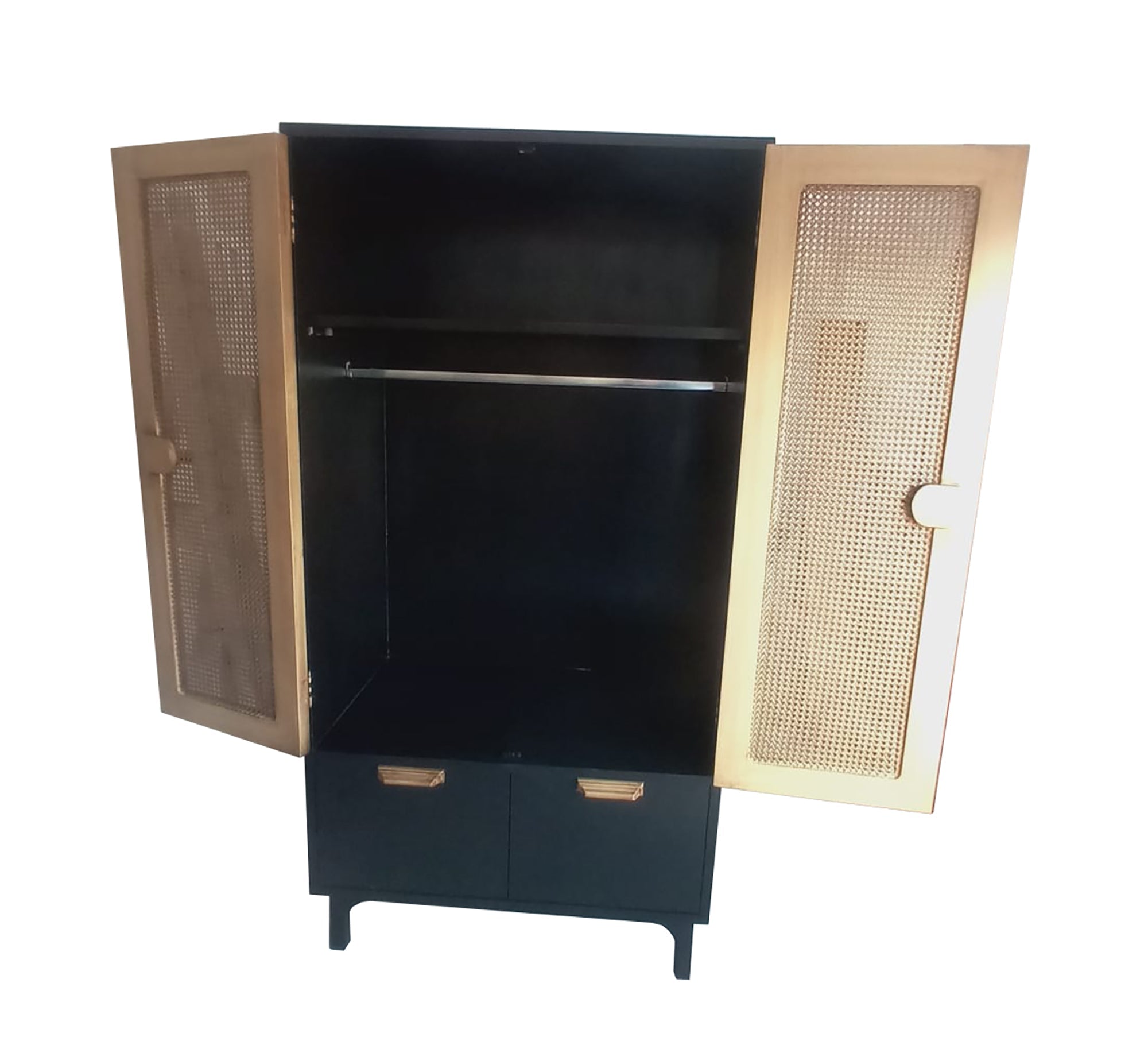 2 - Door Wardrobe, External Drawers, Space - Saving - Vitrine Furniture - Furniture