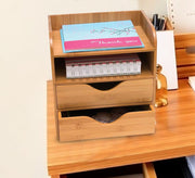 2 Drawer Desk Organizer with Top Shelf - Vitrine Furniture - Furniture