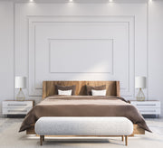 2 gold metal lamps and White - Vitrine Furniture - Lighting