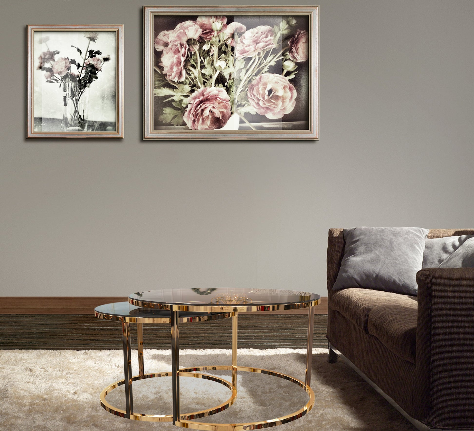 2 interlocking circular coffee tables - Vitrine Furniture - Furniture