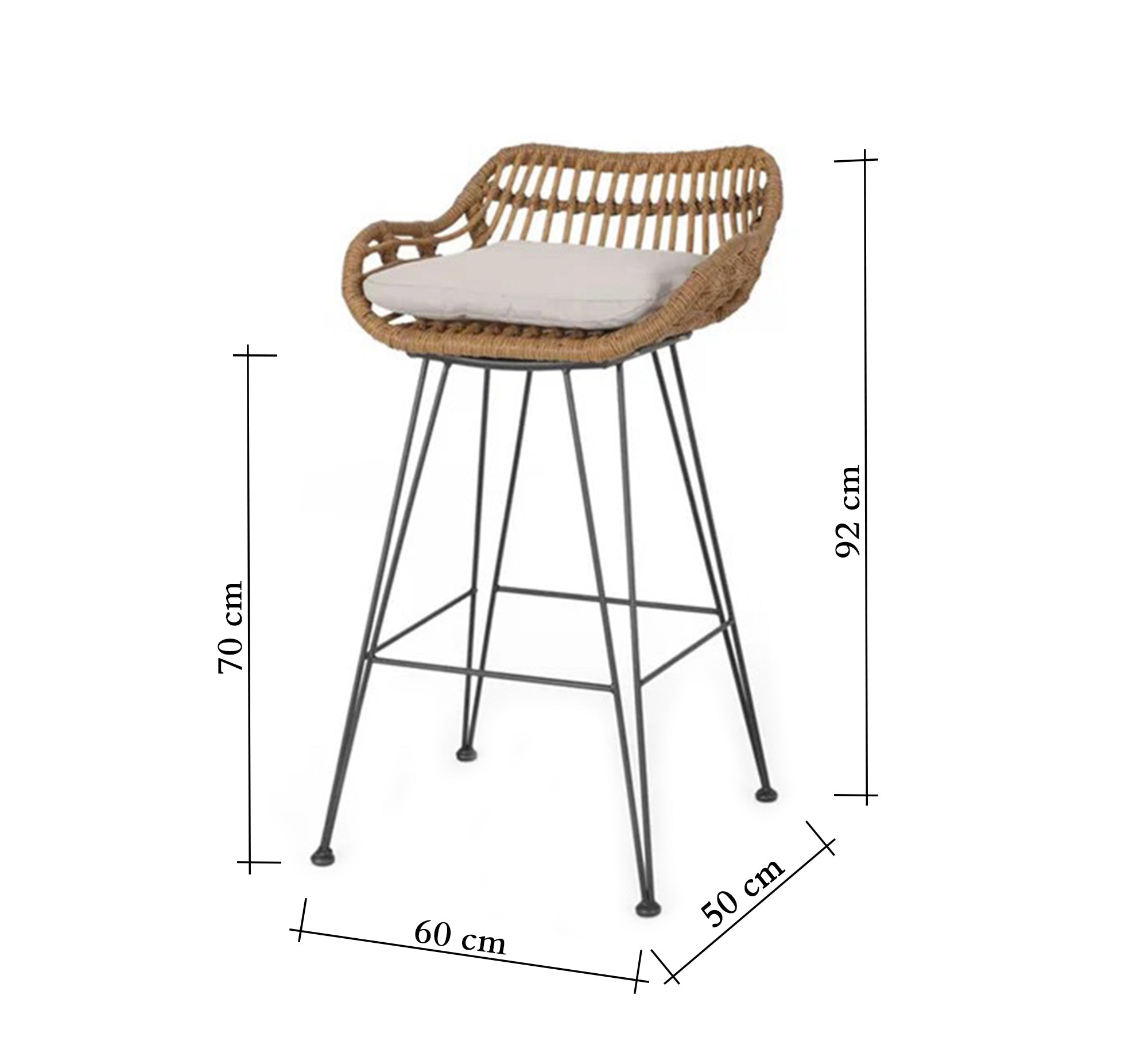 2 Low back bar stool - Vitrine Furniture - Furniture