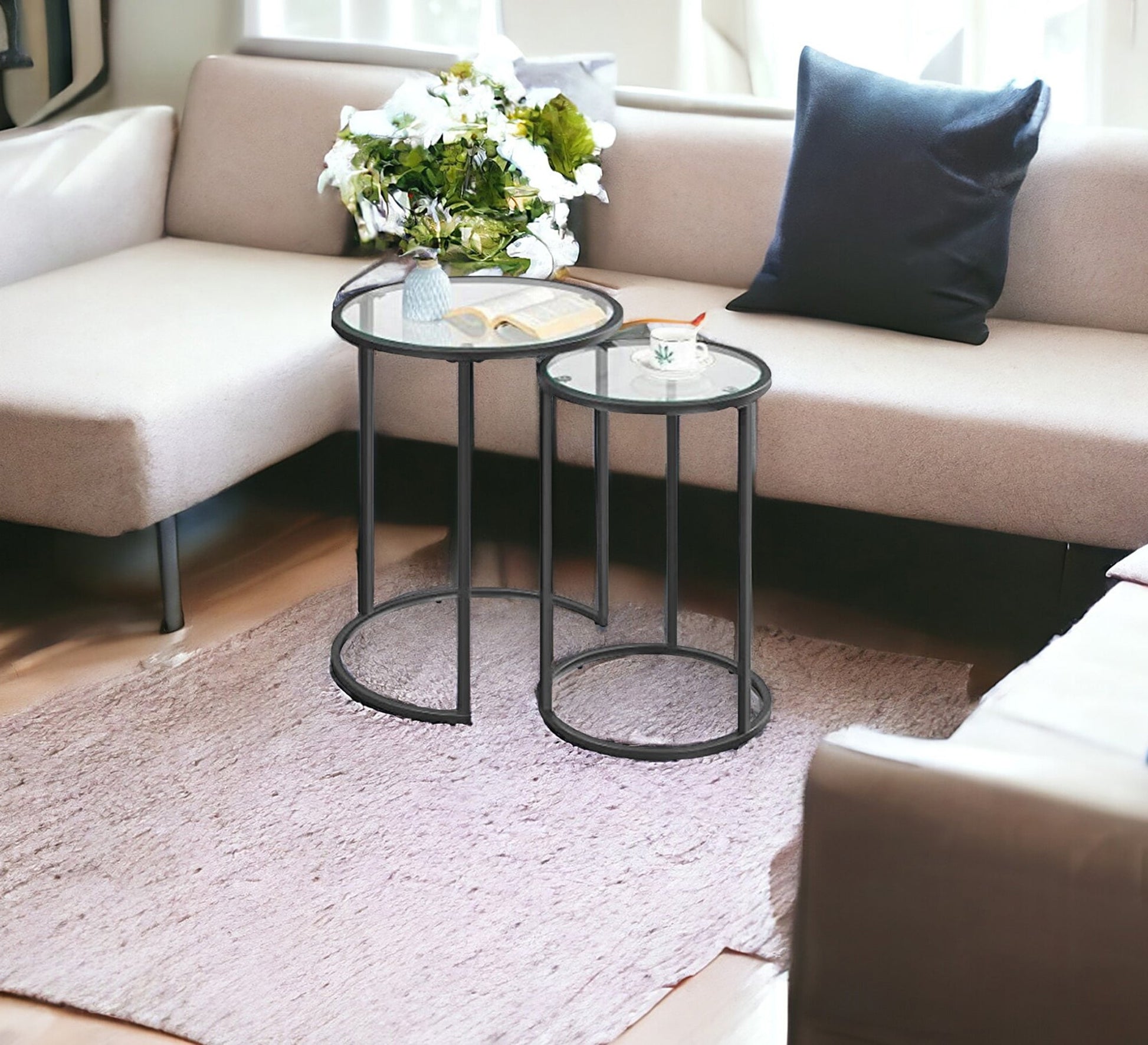 2 nested tables in black - Vitrine Furniture - Furniture