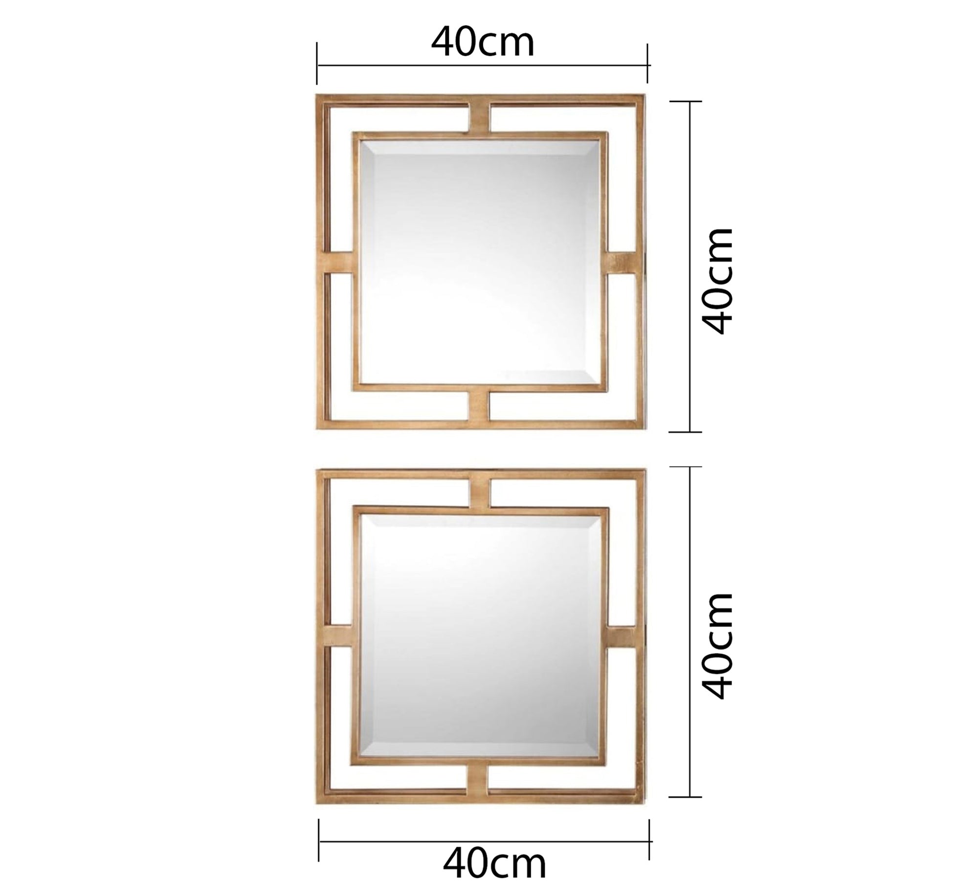 2 - piece mirror with internal and external frame - Vitrine Furniture - Décor