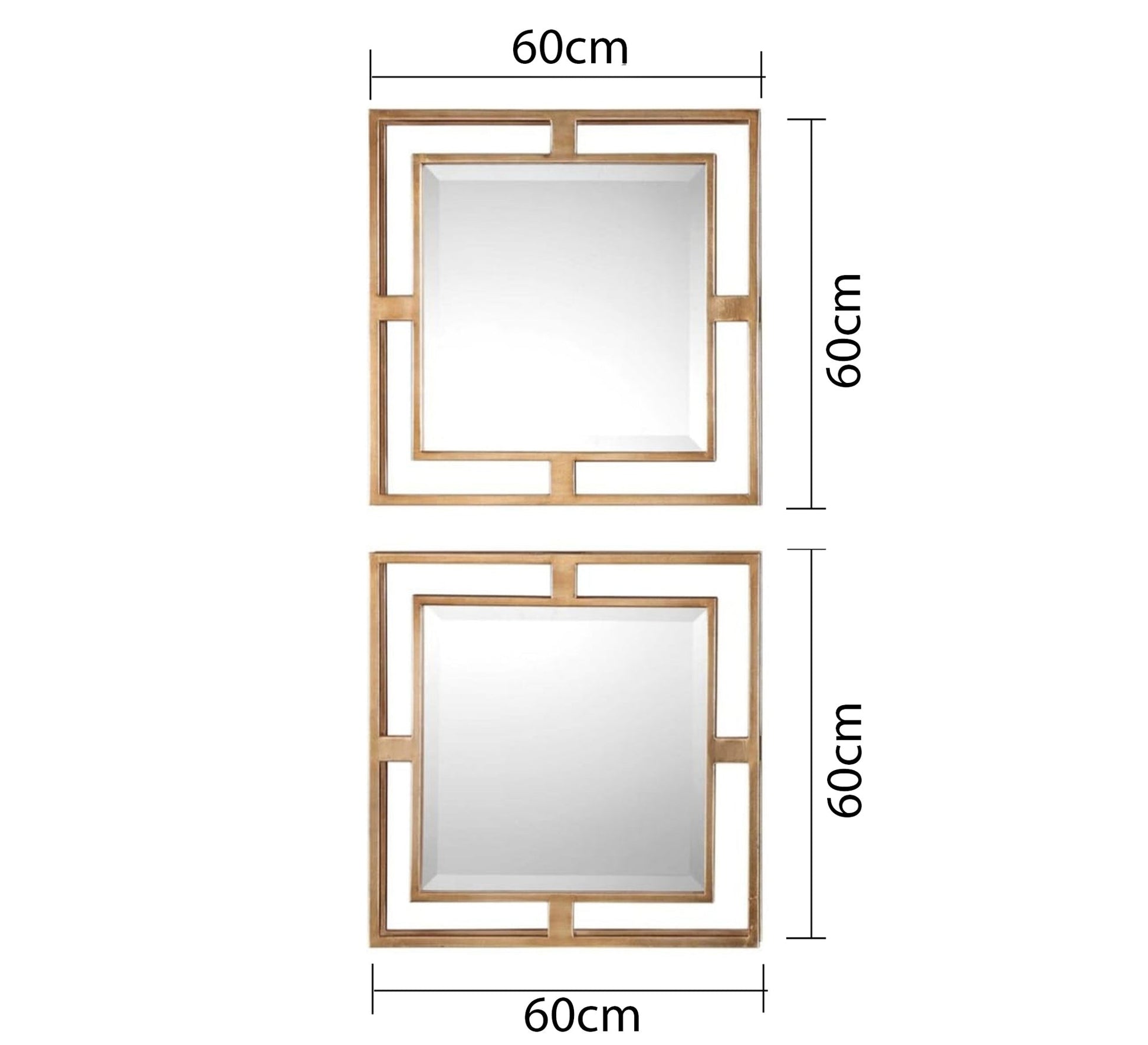 2 - piece mirror with internal and external frame - Vitrine Furniture - Décor