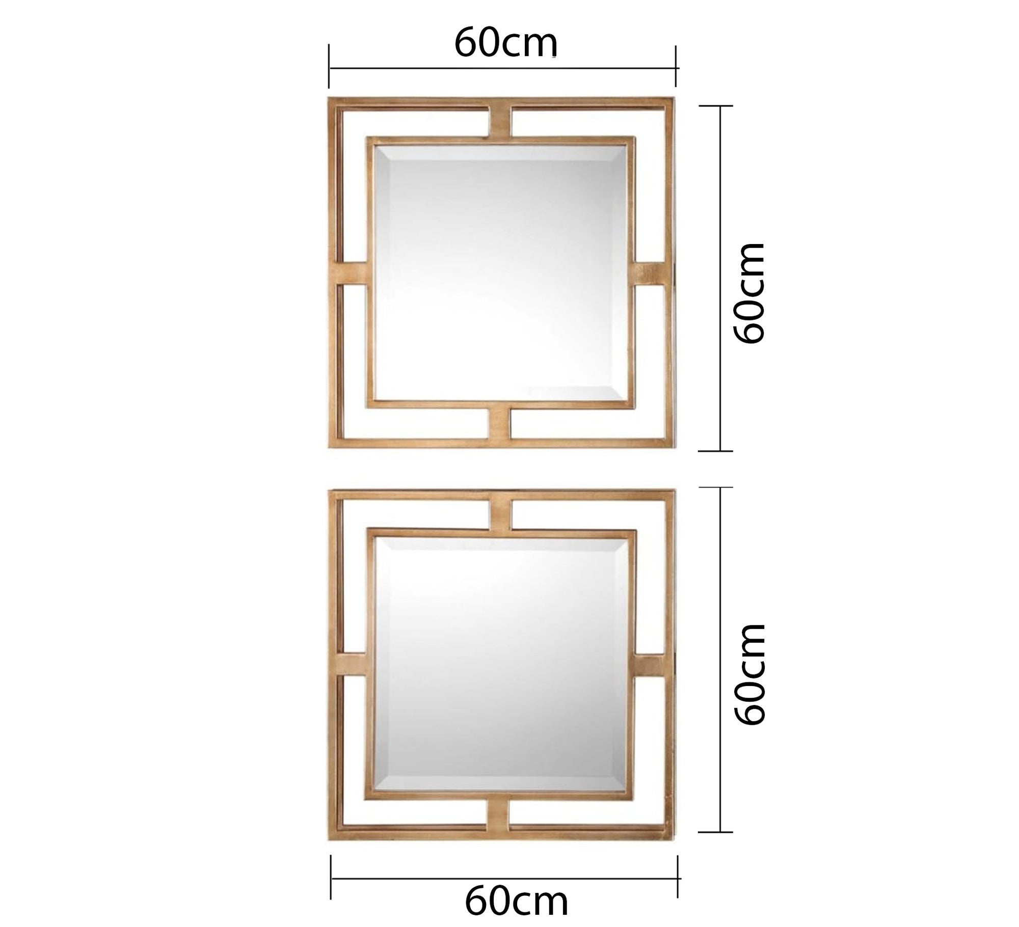 2 - piece mirror with internal and external frame - Vitrine Furniture - Décor