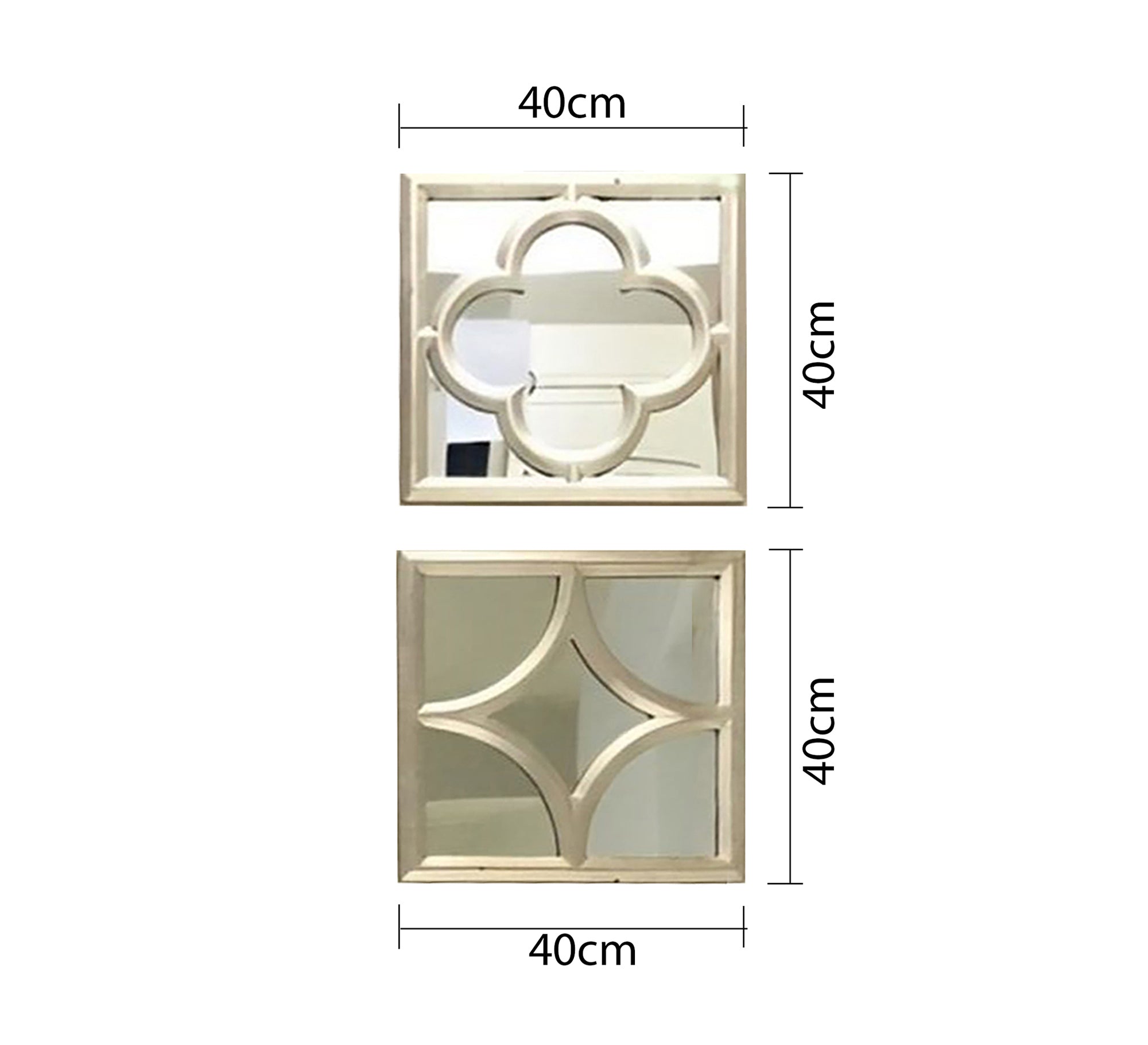 2 pieces golden mirror - Vitrine Furniture - Décor