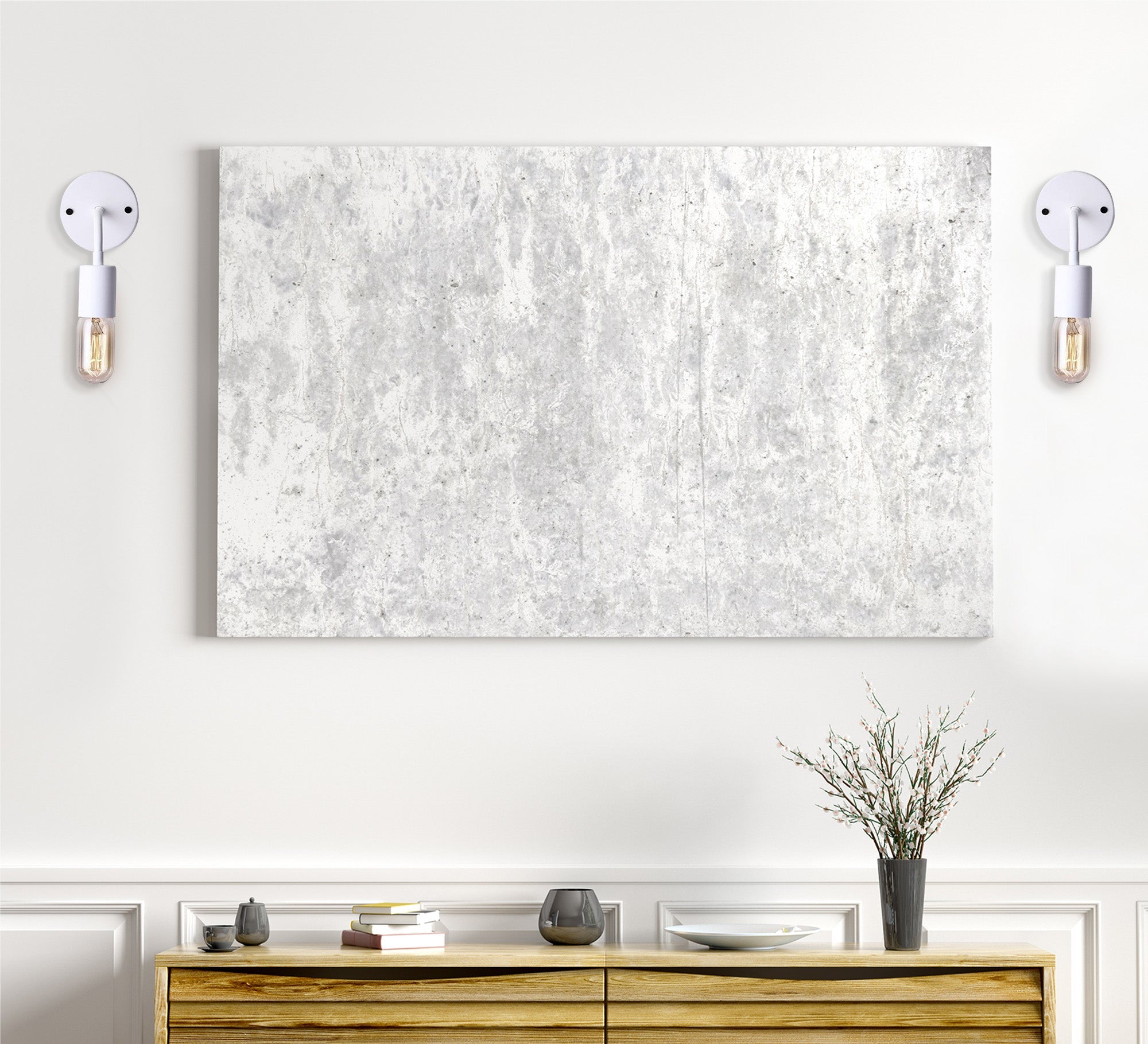 2 Pieces White Metal Wall Lamp - Vitrine Furniture - Lighting