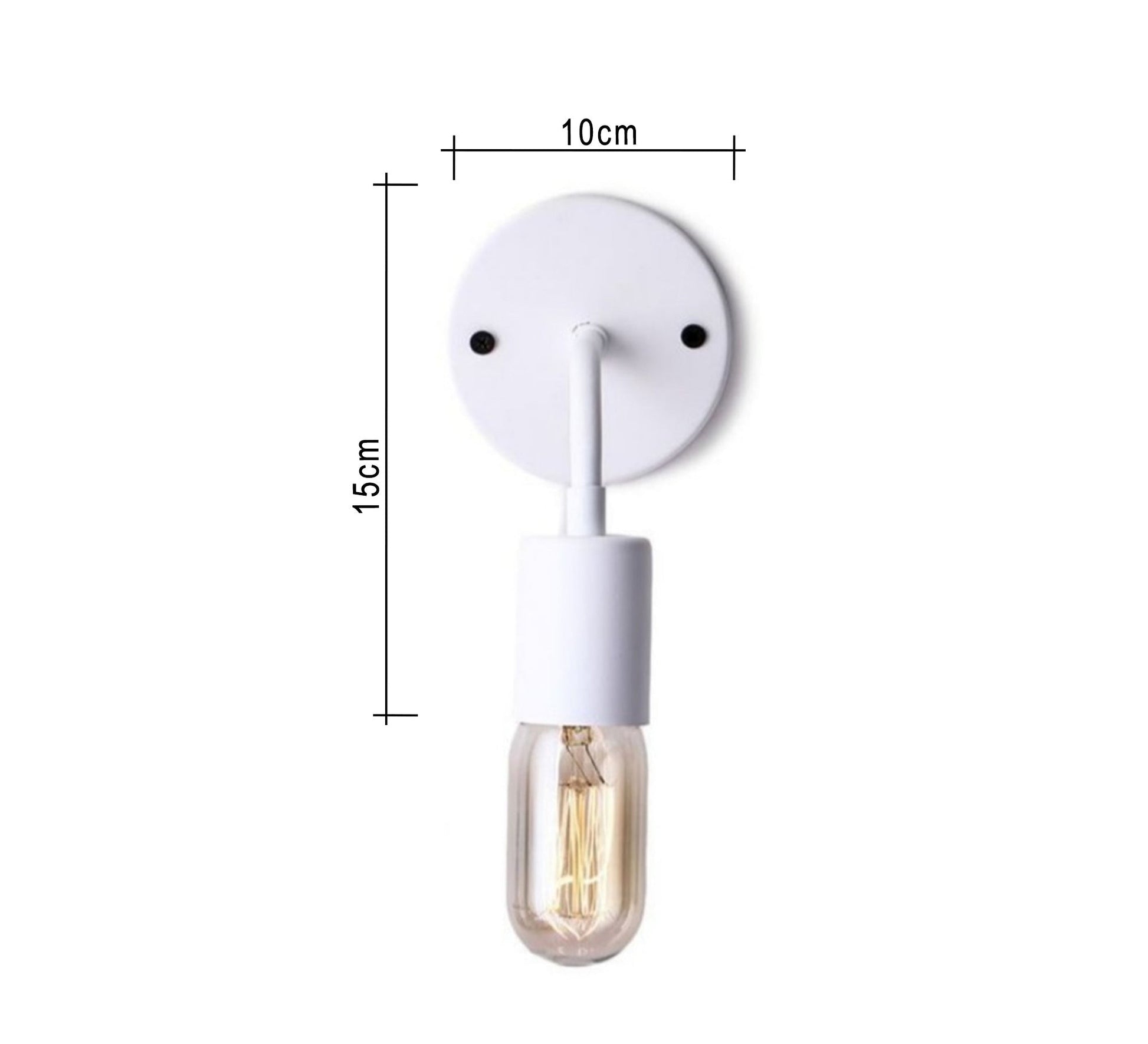 2 Pieces White Metal Wall Lamp - Vitrine Furniture - Lighting