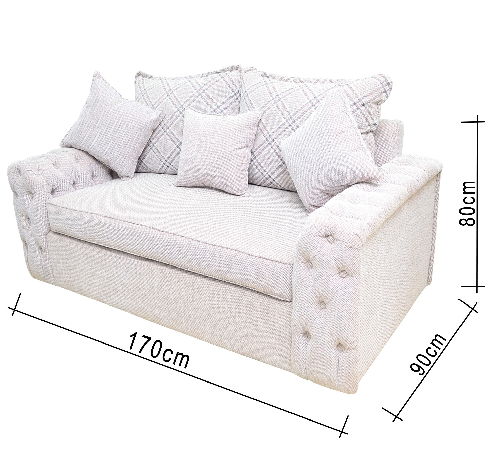 2 snow white sofa with capotanien armrests - Vitrine Furniture - Living room Sofas