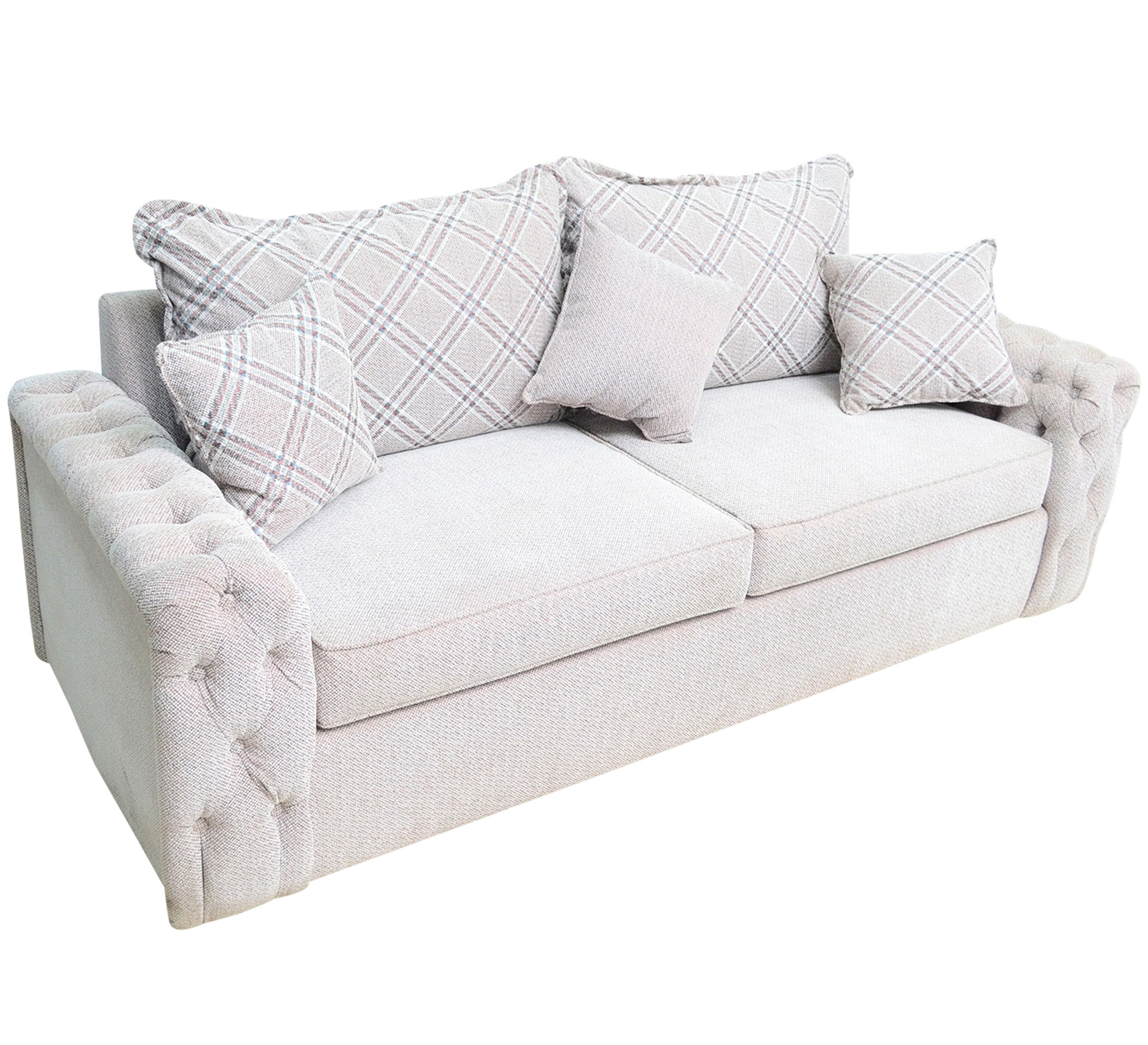2 snow white sofa with capotanien armrests - Vitrine Furniture - Living room Sofas