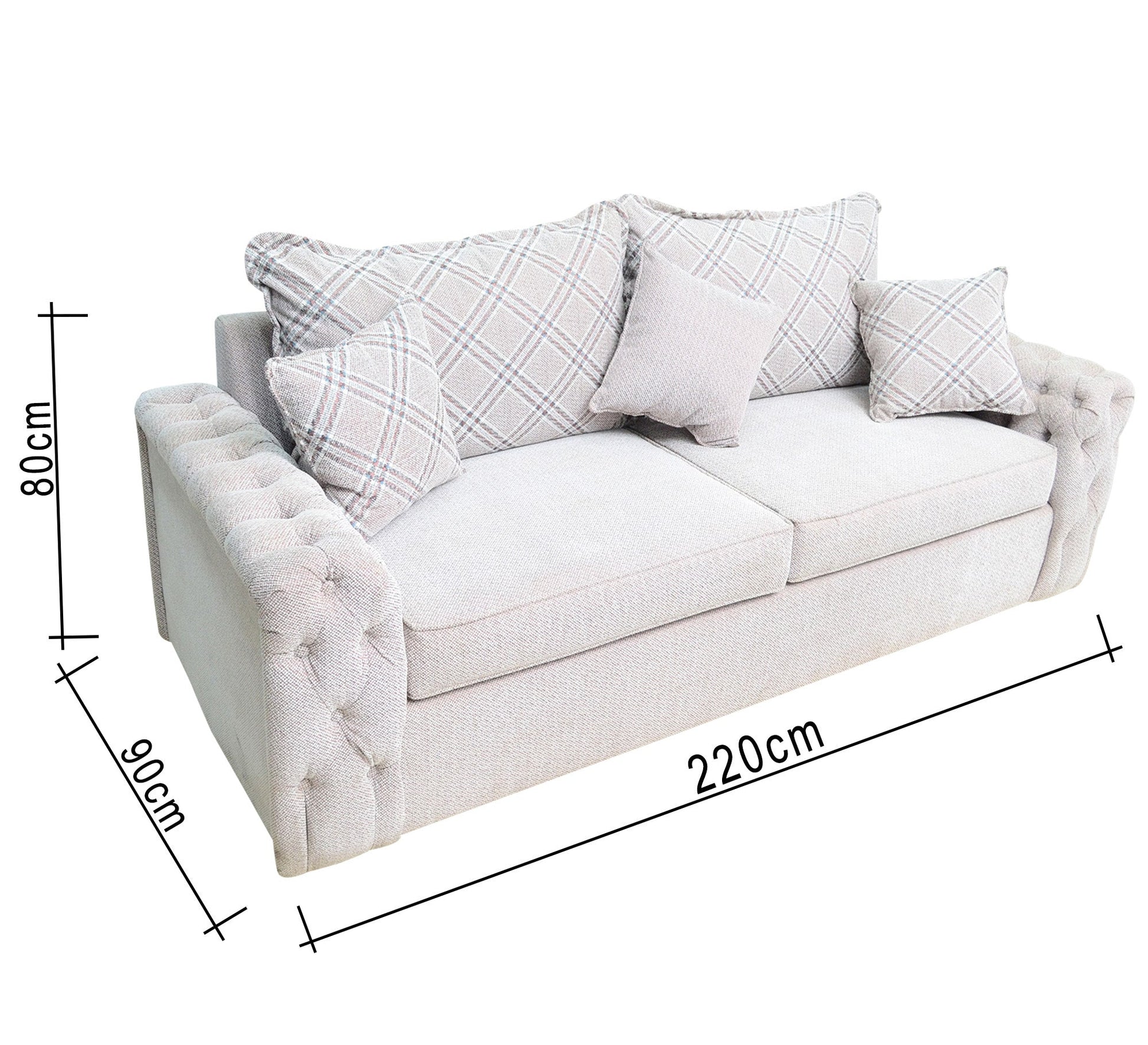 2 snow white sofa with capotanien armrests - Vitrine Furniture - Living room Sofas
