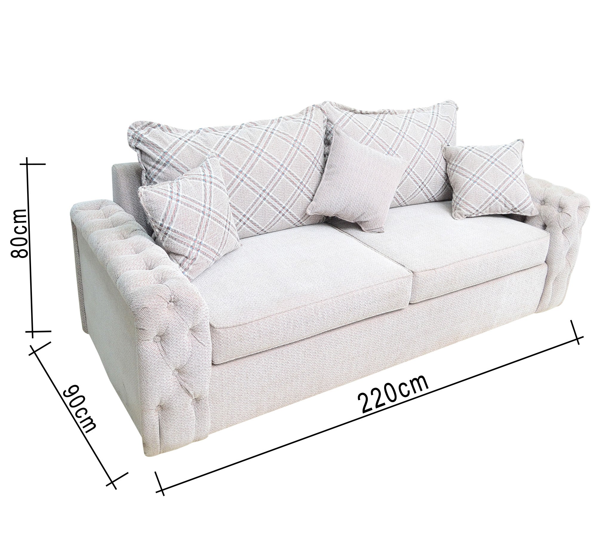 2 snow white sofa with capotanien armrests - Vitrine Furniture - Living room Sofas
