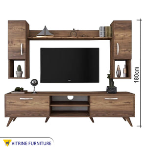 TV unit in a coffee wooden color