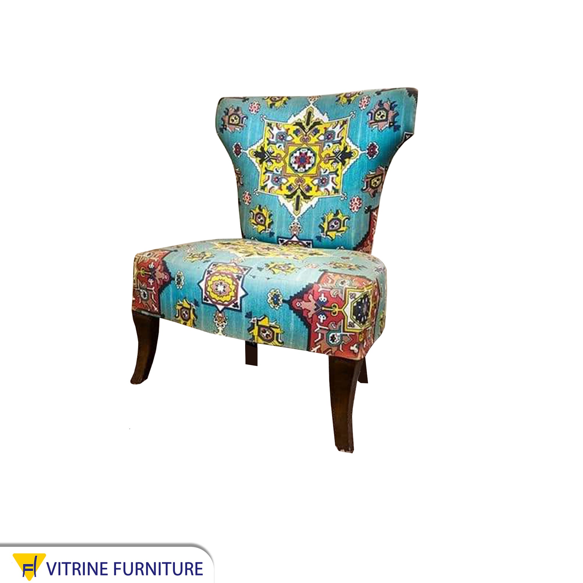 Cyan bright color chair * yellow