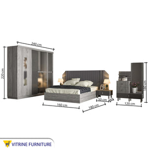 Lazita grey bedroom