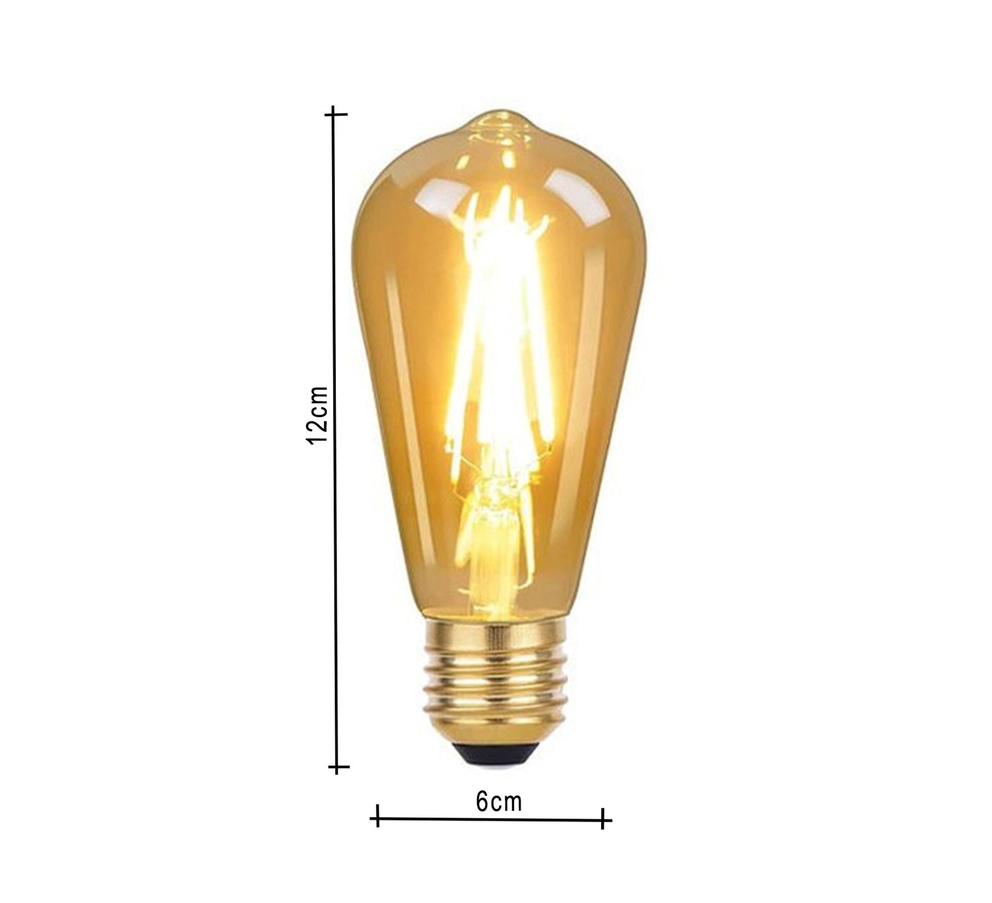3 Edison LED Bulb 6 Watt Clear - Vitrine Furniture - Lighting