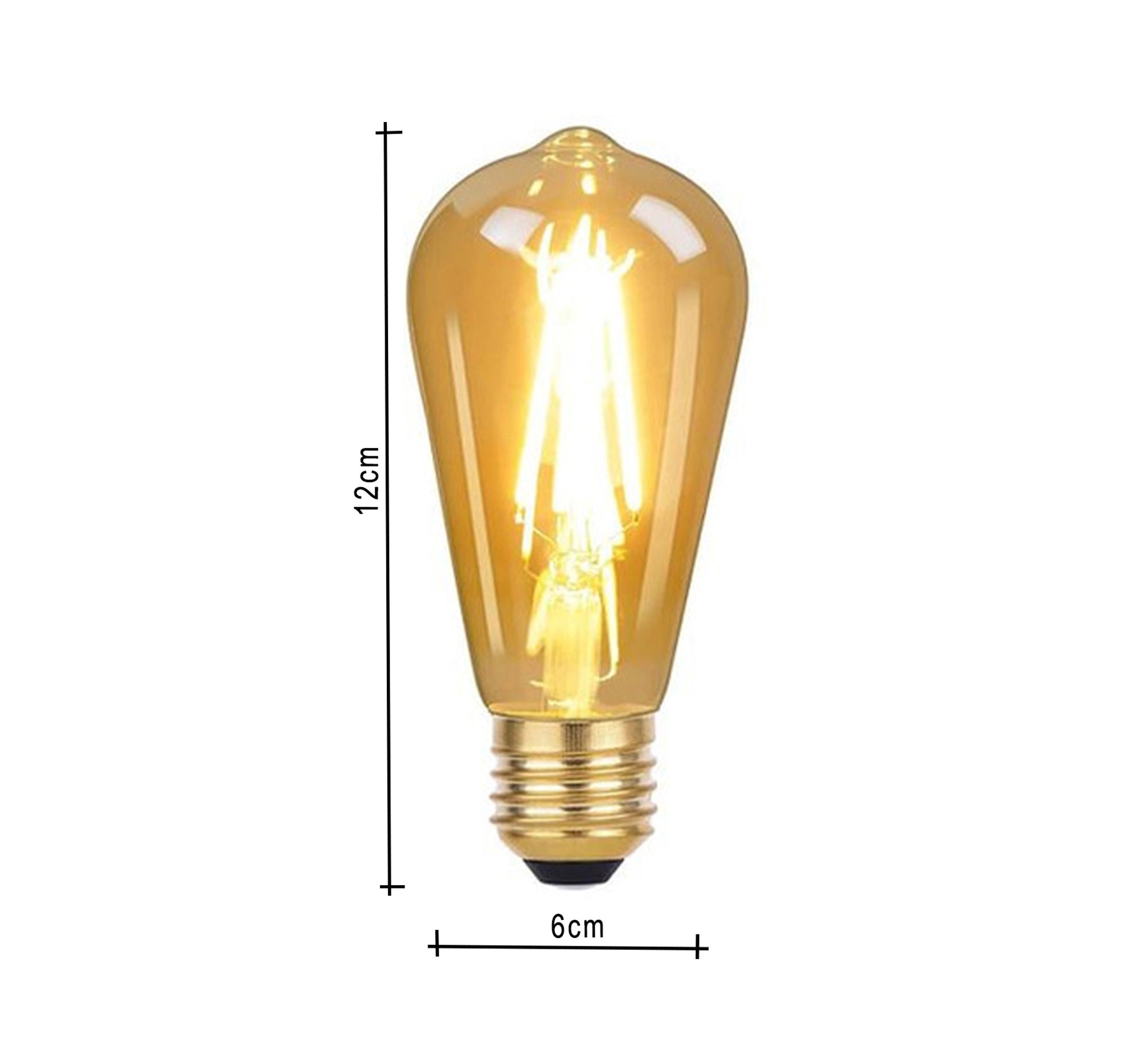 3 Edison LED Bulb 6 Watt Clear - Vitrine Furniture - Lighting