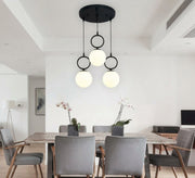 3-light ceiling chandelier with circular rings - Vitrine Furniture - Ceiling lights