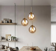 3-light pendant with branching, tiered spherical units - Vitrine Furniture - Ceiling lights