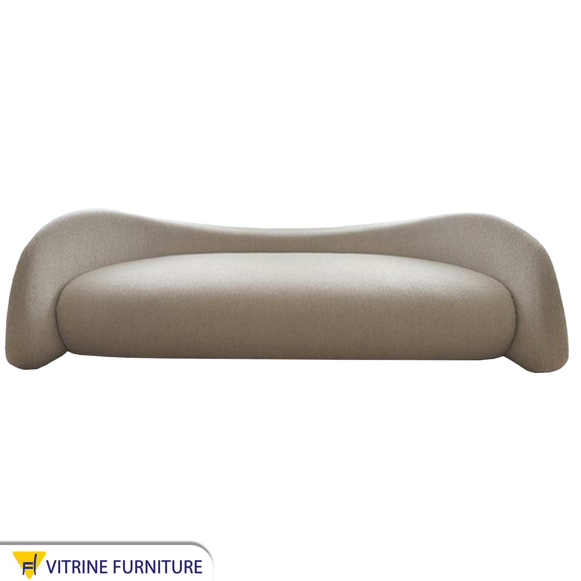 Off white sofa with corrugated backrest