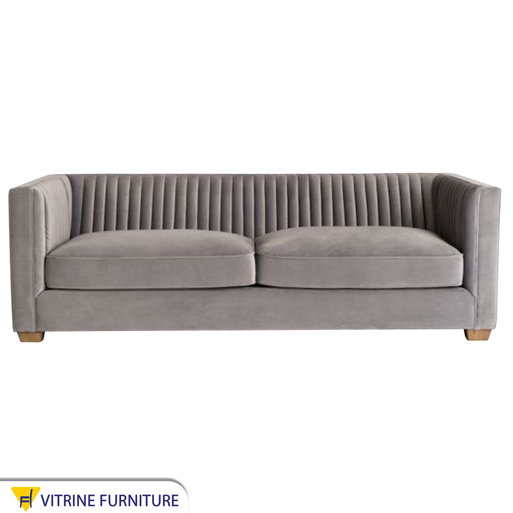 Cascading fabric pleated sofa with backrest