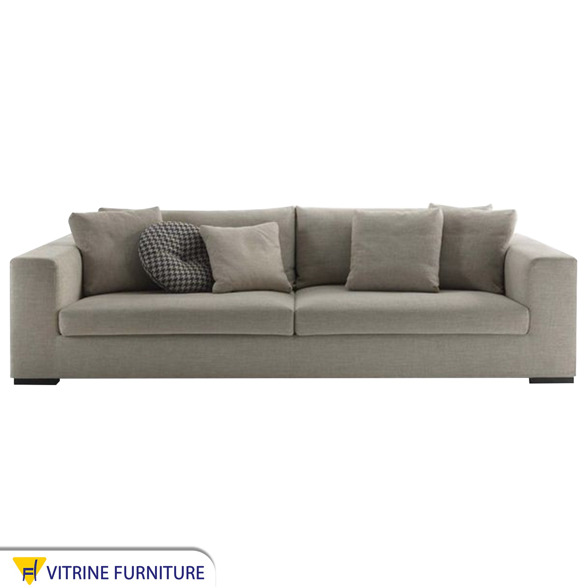A cafe sofa with elegant cushions