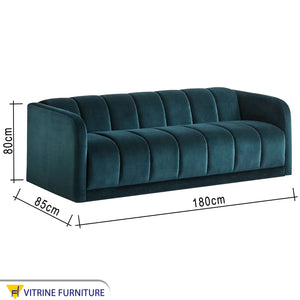 Petrol sofa with recessed lines