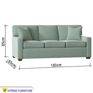 Triple sofa mint green