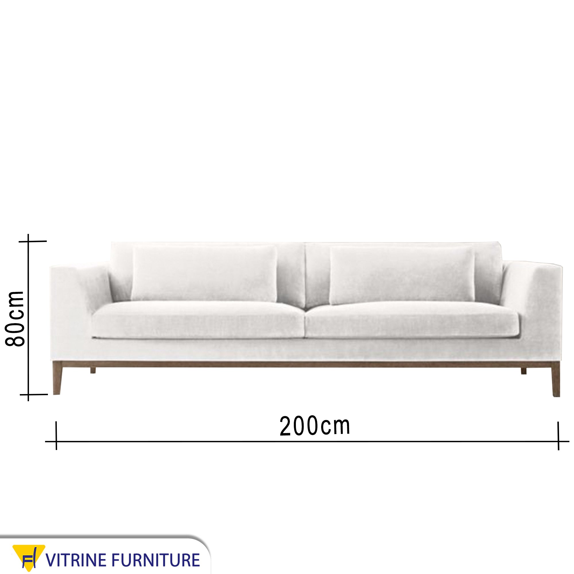 White sofa with movable back cushions