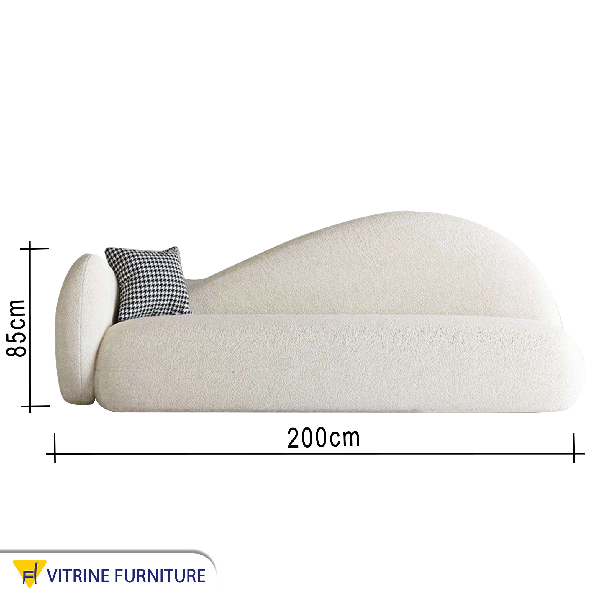 Modern off white curved sofa