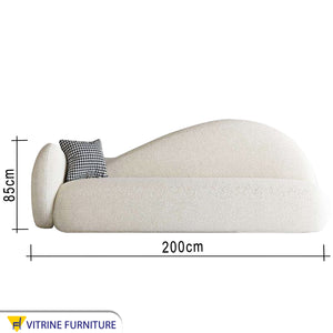 Modern off white curved sofa