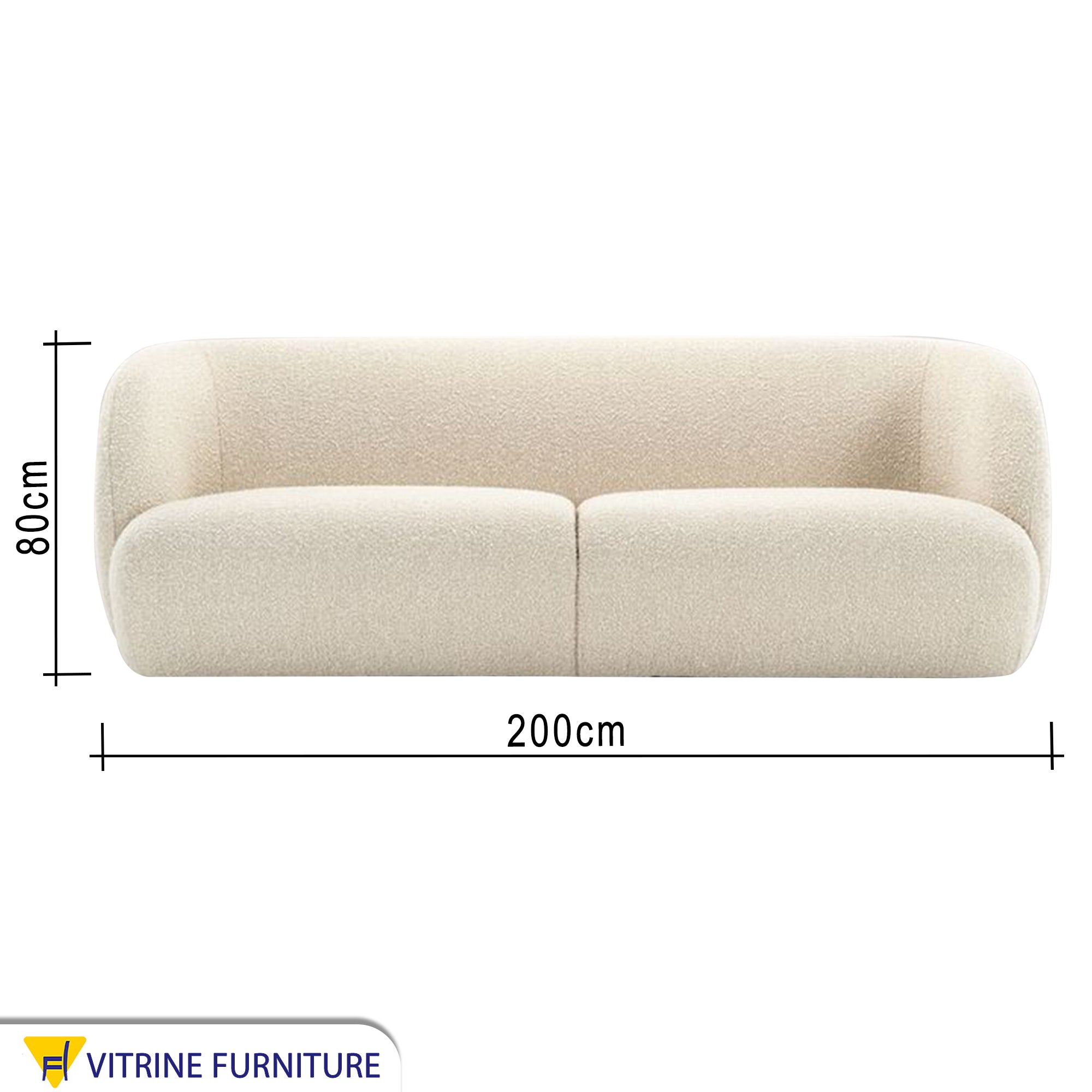 Off white sofa, fully upholstered