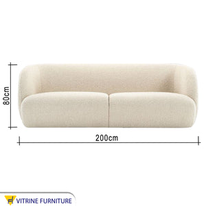 Off white sofa, fully upholstered