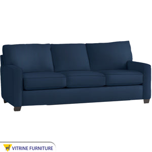 Navy blue triple sofa