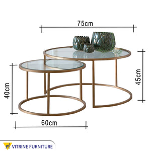 Round steel table set