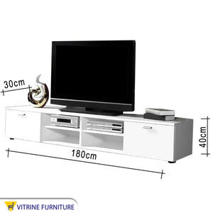 TV unit with two open shelves in the middle