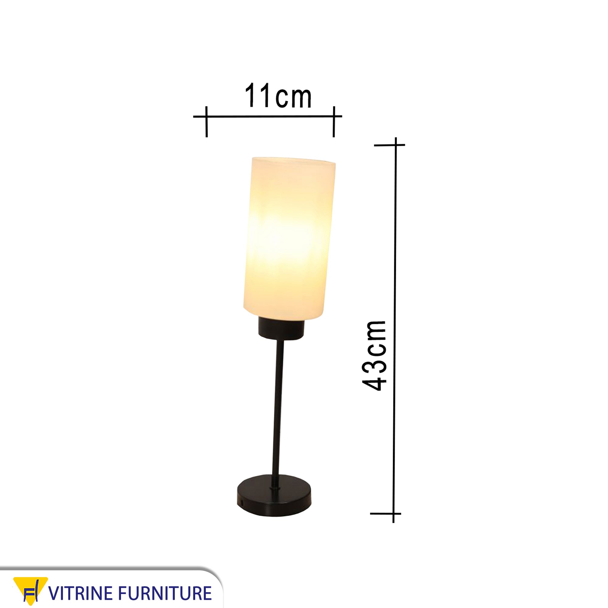 Lampshade with cylindrical glass cover