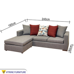 L living room corner grey*burgundy