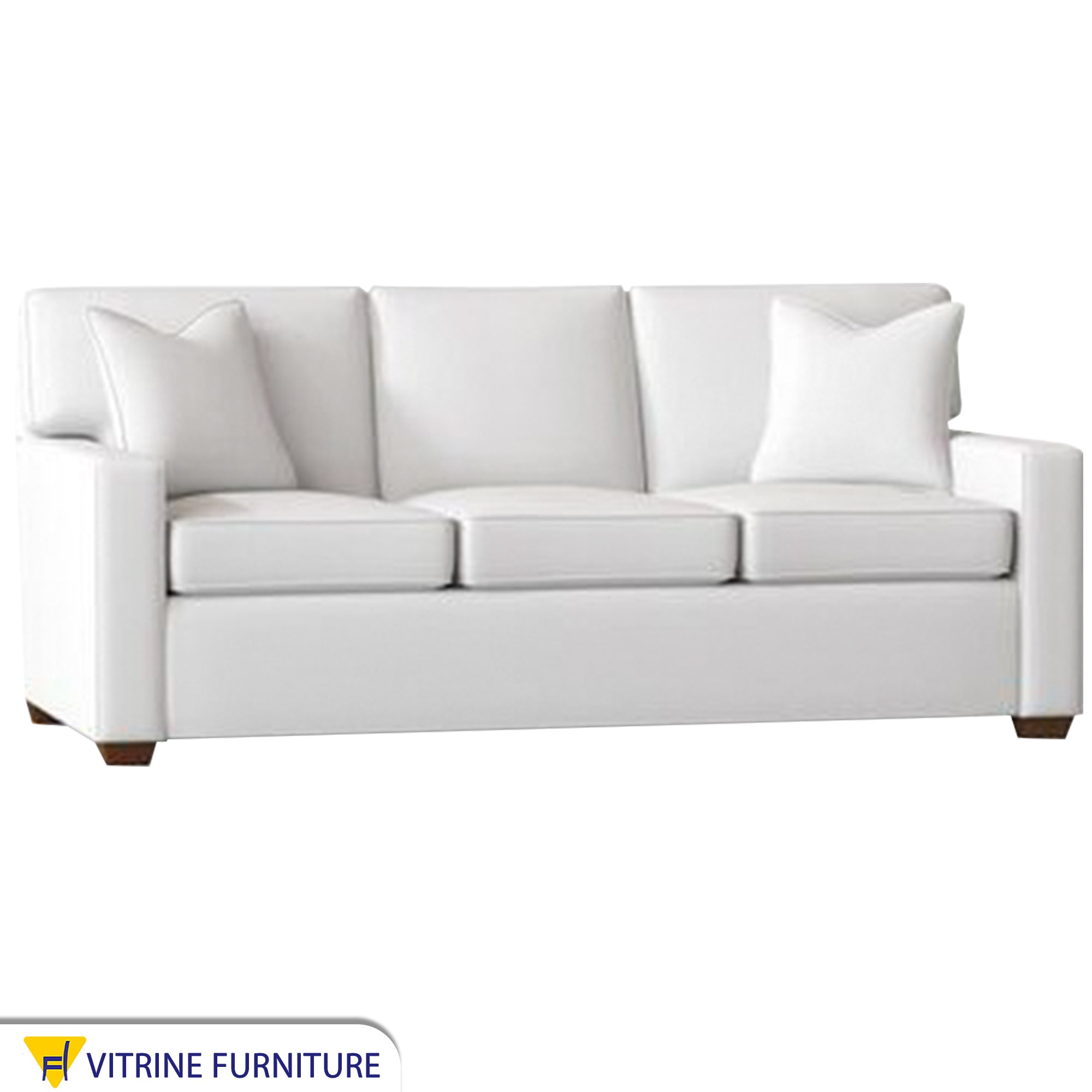 Triple sofa in elegant white color