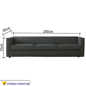 Triple sofa in gray color