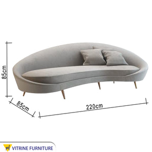 Half-moon shaped sofa