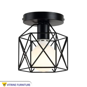 Geometric hollow cage chandelier