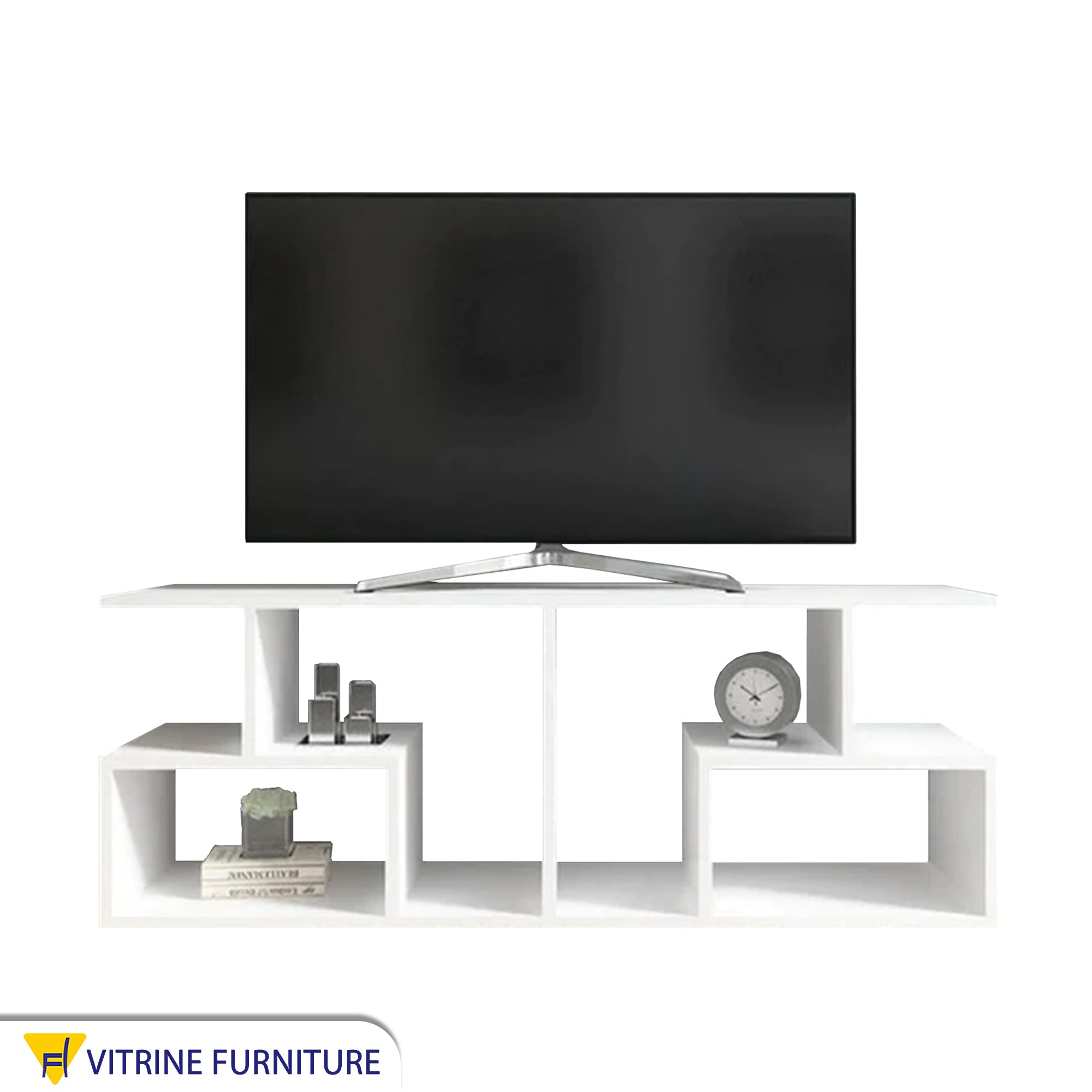 TV unit with nested shelves